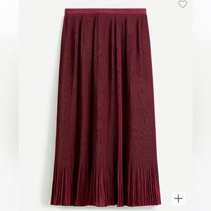 J. Crew straight pleat skirt size petite 0  ruby red BRAND NEW
